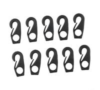 Lot de 10 mousquetons élastiques en nylon pour kayak, canoë, bateau avec clips pour attaches à pompons et câble de diamètre inférieur à 6 mm Fixation sécurisée