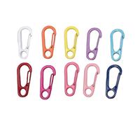 Lot de 10 mousquetons miniatures colorés pour attacher des articles, des sacs à dos ou une ceinture