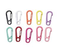Lot de 10 mousquetons multi-usages unisexes pour porte-clés et équipement de camping