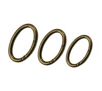 Lot de 10 mousquetons ovales à Ressort - Boucles métalliques for Sacs, Colliers de Chien, Ceintures et Autres - Mousquetons durables en Alliage de Zinc(Bronze,37mm)