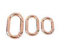 Lot de 10 mousquetons ovales à Ressort en métal, Crochets Polyvalents for Sacs à Main, Porte-clés et Bagages(Rosegold,13mm)