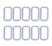 Lot de 10 mousquetons rectangulaires en alliage d'aluminium pour randonnée, camping, voyages, randonnée