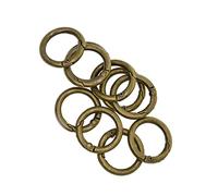 Lot de 10 mousquetons ronds à ressort de 28 mm pour porte-clés Bronze