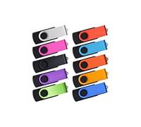 Lot de 10 Multicolore 128MB Cles USB Flash Drive Rotatif Robuste Pendrive