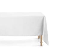 Lot de 10 nappes blanches 180 x 300 cm en polyester, rectangulaires, tissu