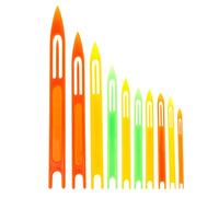 Lot de 10 navettes en plastique pour réparation de filet de pêche - Outil de réparation d'aiguille de filet de pêche - 10 tailles