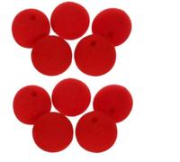 Lot de 10 nez de clown en mousse rouge 5 x 5 cm pour Halloween, Noël, carnaval, cosplay