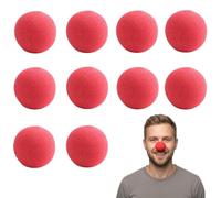 Lot de 10 nez de clown rouge en mousse douce pour cosplay, accessoires de déguisement, accessoires de fête pour Halloween, carnaval