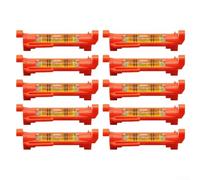 Lot de 10 niveaux de corde à suspendre pour la construction - Niveau de corde de précision avec crochets pour la maçonnerie et le carrelage - Plastique orange 75 mm