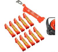 Lot de 10 niveaux de corde à suspendre pour ligne de construction, niveau à bulle horizontal de 7,6 cm avec crochets moulés, niveau en plastique pour la construction, le sol