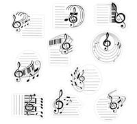 Lot de 10 notes adhésives de musique, notes de musique autocollantes lignées, bloc-notes de musique, notes de musique, notes de musique, bloc-notes de rappel pour enfants, étudiants, enseignants de