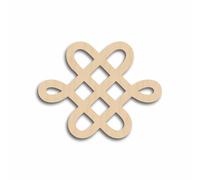 Lot de 10 nœuds celtiques en forme de nœud celtique pour travaux manuels et décoration - Contreplaqué de bouleau de 3 mm - Artisanat vierge - Non peint