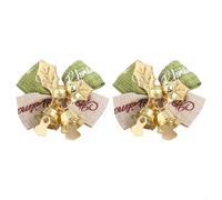 Lot de 10 nœuds de Noël pour décorations de vacances élégantes avec structure fiable (doré)