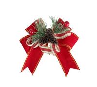 Lot de 10 nœuds décoratifs de Noël (1 pièce) for emballage cadeau, sapin de Noël, décorations de fête et de Noël.(5PCS,03)