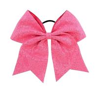Lot de 10 nœuds élastiques à paillettes for queue cheval, for enfants, grands scintillants, for pom-pom girl Pour Femmes(Pink)
