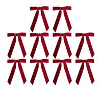 Lot de 10 nœuds en velours pour couronne de Noël