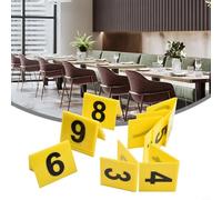 Lot de 10 numéros de table en acrylique avec numérotation de 1 à 10 pour l'organisation et la gestion des services de table de restaurant et de café (blanc)