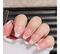Lot de 10 ongles courts faits à la main pour décoration d'ongles, polyvalents, pour femmes et filles (19503-M)