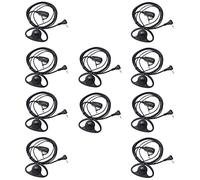 Lot de 10 oreillettes avec micro pour talkie-walkie Motorola 1 broche 2,5 mm radios bidirectionnelles Cobra Talkabout Motorola T100 T100TP T260TP T600 MH230R MR350R MS350R MT350R en forme de D