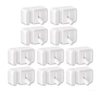Lot de 10 organiseurs de câbles à levier pour une gestion soignée du bureau - Clip de cordon autocollant pour surfaces planes - Convient aux câbles jusqu'à 6 mm de diamètre - Blanc