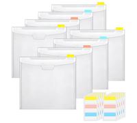 Lot de 10 organiseurs de rangement transparents pour scrapbooking avec onglets adhésifs