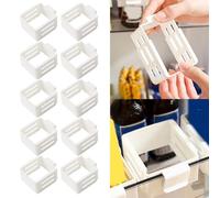 Lot de 10 organiseurs de tiroir rétractables, bacs de rangement en polypropylène de qualité supérieure avec design coulissant et trous de ventilation, organisateur d'étagère de réfrigérateur peu
