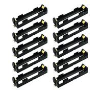 Lot de 10 organiseurs robustes à clip pour batterie 18650 avec support à vis pour éclairage LED et projets électroniques, trou de vis, support de batterie