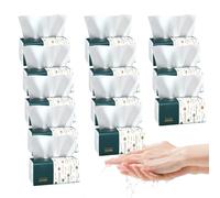 Lot de 10 ou 12 paquets de mouchoirs extra larges - Papier toilette domestique, serviettes en bois brut gaufré, mouchoirs doux pour la peau pour adultes et, forte absorption de l'eau