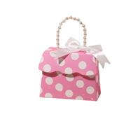 Lot de 10 ou 20 boîtes à bonbons avec poignées et nœuds, idéales for un mariage, une fête d'anniversaire cadeau Noël Pour InvitéS - Mariage, BaptêMe(Rose Pink,20pcs)
