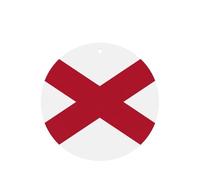 Lot de 10 ou 24 cartes parfumées rondes à suspendre au drapeau de l'État de l'Alabama - Lavande - Décoration d'intérieur - Pour voiture