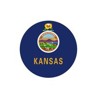 Lot de 10 ou 24 cartes parfumées rondes à suspendre au drapeau de l'État du Kansas Lavande pour décoration de voiture ou d'intérieur
