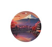 Lot de 10 ou 24 cartes parfumées rondes à suspendre au Japon Mount Fuji - Lavande - Pour décoration d'intérieur ou de voiture