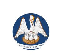 Lot de 10 ou 24 cartes parfumées rondes à suspendre avec drapeau de l'État de la Louisiane, parfum lavande pour décoration de voiture ou d'intérieur