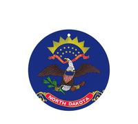 Lot de 10 ou 24 cartes parfumées rondes à suspendre avec drapeau de l'État du Dakota du Nord - Lavande - Décoration d'intérieur - Pour voiture et maison