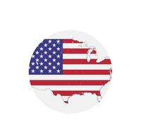 Lot de 10 ou 24 cartes parfumées rondes à suspendre pour voiture, décoration d'intérieur, motif carte du drapeau des États-Unis