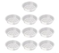 Lot de 10 ou 24 soucoupes transparentes en PET compatibles avec les pots de fleurs standard pour contrôle du drainage, plateaux d'égouttement de jardin, lot de 10 ou 24 unités (20,3 cm)