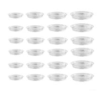 Lot de 10 ou 24 soucoupes transparentes en PET compatibles avec les pots de fleurs standard pour contrôle du drainage, plateaux d'égouttement de jardin (15,2 cm + 20,3 cm + 25,4 cm + 30,5 cm)