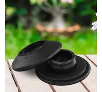 Lot de 10 ou 50 œillets à clipser en plastique résistant à la rouille - Œillets imperméables pour rideaux, tentes, bâche de piscine (noir)