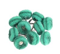 Lot de 10 ou 8 mini-brosses abrasives en nylon avec tige 3 mm for outils rotatifs wanglan(25mm 10pc green,3mm shank)