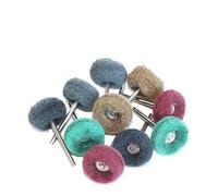 Lot de 10 ou 8 mini-brosses abrasives en nylon avec tige 3 mm for outils rotatifs wanglan(25mm 10pcs MIX,2.35mm shank)