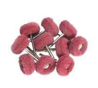 Lot de 10 ou 8 mini-brosses abrasives en nylon avec tige 3 mm for outils rotatifs wanglan(25mm 10pcs red,2.35mm shank)