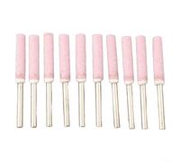 Lot de 10 outils d'affûtage de chaîne de tronçonneuse 4,8 mm avec tige de 3 mm pour meuleuse électrique, design cylindrique en acier chromé (4,8 mm)
