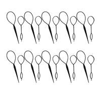 Lot de 10 outils de coiffure pour queue de cheval avec 2 tailles d'outils de tressage rapide pour fille
