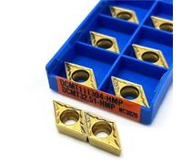 Lot De 10 Outils De Fraisage À Broches DCMT070204 DCMT11T304 HMP PC9030 NC3020, Outil De Coupe En Carbure DCMT 070204, Plaquette De Tournage Plaquettes de Carbure CNC(DCMT11T304 NC3020)