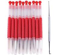 Lot de 10 outils de greffage pour apiculture, larve d'abeilles | Aiguille à insectes à double tête en acier inoxydable avec une abeille