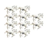 Lot de 10 outils de manucure en forme de cheval 3D en métal et accessoires de décoration d'ongles pour femmes adolescentes mères pratique salon maison fête