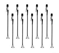 Lot de 10 outils de soudure à la troisième main avec base magnétique, bras flexibles en col de cygne, clips en acier robuste pour réparation électronique, fabrication de bijoux et modélisme, noir