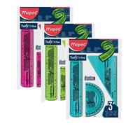 Maped - Fournitures, accessoires - Kit de traçage 3 instruments Maped Twist'n Flex - incassable et souple