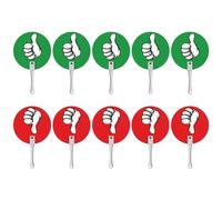 Lot de 10 pagaies d'accordage pouce vers le haut pour enseignant de salle de classe, panneaux de vente aux enchères Yes or Not Paddles True False Paddle