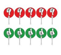 Lot de 10 pagaies d'accordage pouce vers le haut pour enseignant de salle de classe, panneaux de vente aux enchères Yes or Not Paddles True False Paddle